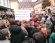 Demonstrantionszug in Breisach gegen den Besuch Frauke Petry