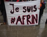 Demonstration gegen den türkischen Angriff auf Afrin
