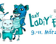 Lazy Ladiyfest Freiburg - Logo mit rotem Panda, Hyäne und Katze