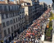 Proteste gegen Reformen bei Bahn und öffentlichem Dienst in Marseille, 22. März 2018