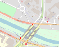 Die Kronenbrücke auf OpenStreetMap