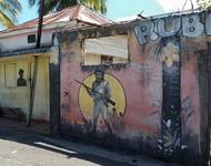 Freier-Maroonkrieger-Graffiti in Accompong Maroon Town (Jamaika)