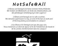 Flyer der NotSafe@All-Demonstration