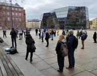 Russische Demo auf dem Platz der Alten Synagoge am 23.01.2021