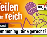 Sharepic Podcast Commoning fair & gerecht