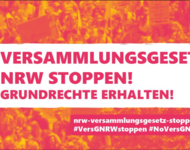 Screenshot des Headers bei Twitter von Versammlungsgesetz NRW stoppen!