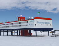 Forschungsstation Neumayer III im antarktischen Königin-Maud-Land, betrieben vom Alfred-Wegener-Institut (AWI)