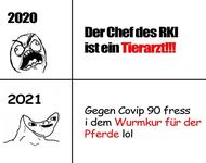 Gegen dem Covip 90 fress i dem Wurmkur für der Pferde lol