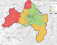 karte zur pkw-dichte in freiburger stadtbezirken