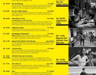 Das gelb-schwarze Programm des aka Filmclub für den ersten Teil des Sommers 2022
