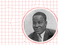 Bild von Joseph Ekwe Bilé in einem roten Netz