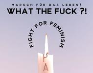 Das Plakat der Gegenproteste zum "Marsch für das Leben" zeigt eine Kerze, auf der "Patriarchy" steht und die Kerndaten für die Proteste.