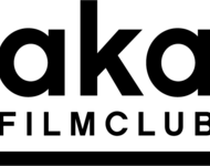 das aka filmclub Logo: der Schriftzug aka Filmclub schwarz auf weißem Untergrund