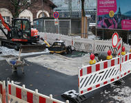 Baustelle in Freiburg