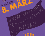 Plakat der 8. März Demo