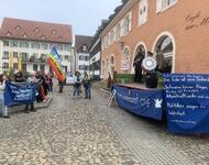 Abschlusskundgebung auf dem Marktplatz in Müllheim