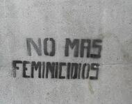 Graffito in Mexiko-Stadt: "No más feminicidios" (Kein Femizid mehr)