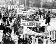 Demonstration für Allende in Santiago de Chile