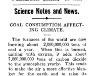 newspaper 1912 about coal consumption