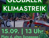 Sharepic: Globaler Klimastreik 15.09. | 13 Uhr - Platz der alten Synagoge