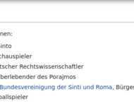 Wikipedia Eintrag: "Laubinger" die Namen folgender Personen (Auswahl): Adolf Laubinger 1931–2006, deutscher Sinto; Josef Laubinger 1921–1994, deutscher Überlebender des Porajmos; Kelly Laubinger (* 1989), Vorsitzende der Bundesvereinigung der Sinti & Roma