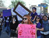  feministischer Kampftag - Protestmarsch in Ciudad Juarez 
