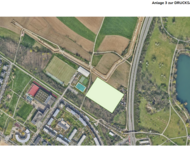 Großraumspielfeld in Kunstrasen statt Wald. Montage der Stadt Freiburg in SP-25_001