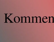 Das Wort Kommentar auf Schwarz-Rotem Verlauf