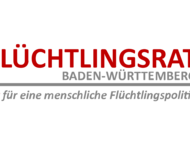 Das Logo des Flüchtlingsrats zeigt die Unterschrift: "... engeagiert für eine menschleiche Flüchtlingspolitik"