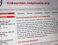 Screenshot der Open-Posting-Seite von Indymedia Linksunten im Jahr 2016