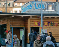 Kuturkiosk am Stühlinger Kirchplatz bei der Eröffnung am 19.03.2026