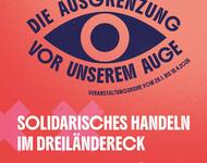 Plakat zur Veranstaltungsreihe "Die Ausgrenzung vor unserem Auge"